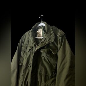 Vintage 70s US ARMY M-65 Cold Weather Hooded Field Jacket Green Chest 33-37 Inch